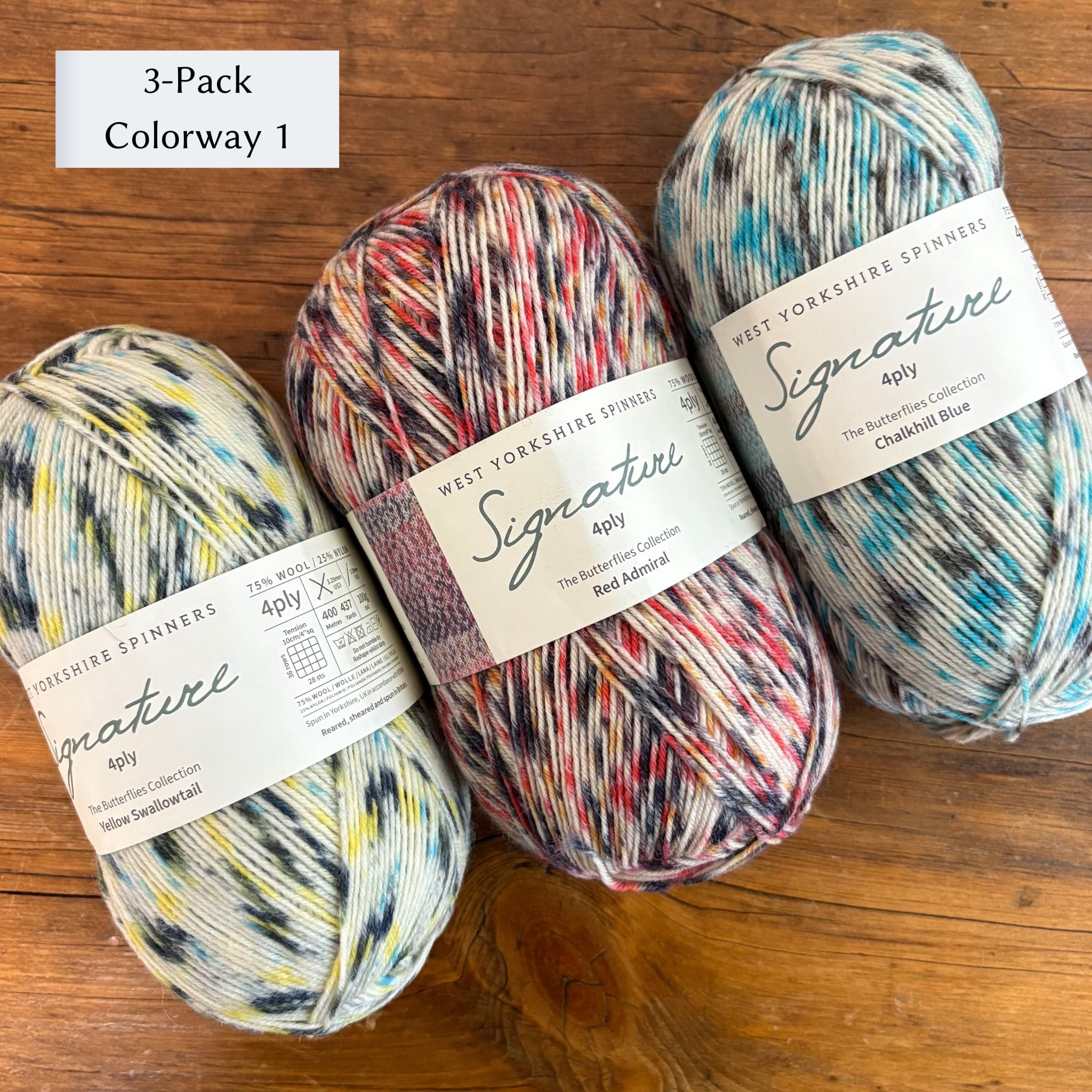 West Yorkshire Spinners (WYS) Signature 4 ply Yarn - Butterflies