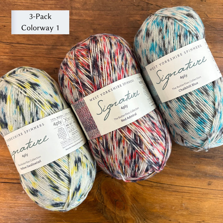 West Yorkshire Spinners (WYS) Signature 4 ply Yarn - Butterflies