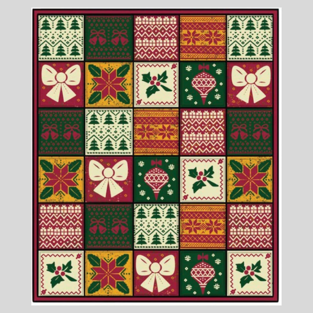 Baubles & Bows Blanket by Anna Nikipirowicz in ColourLab Aran