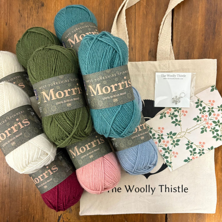 Golden Lily Reversible Cowl by Birch + Bliss in Morris DK