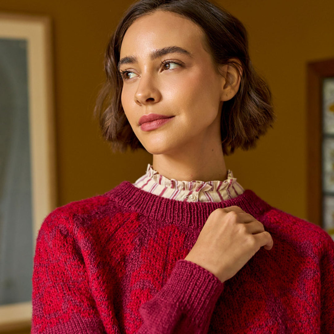 Marigold Jumper by Birch + Bliss in Morris DK