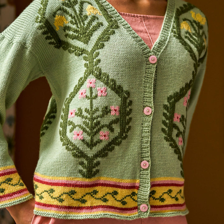 Woodland Weeds Cardigan by Birch + Bliss in Morris DK