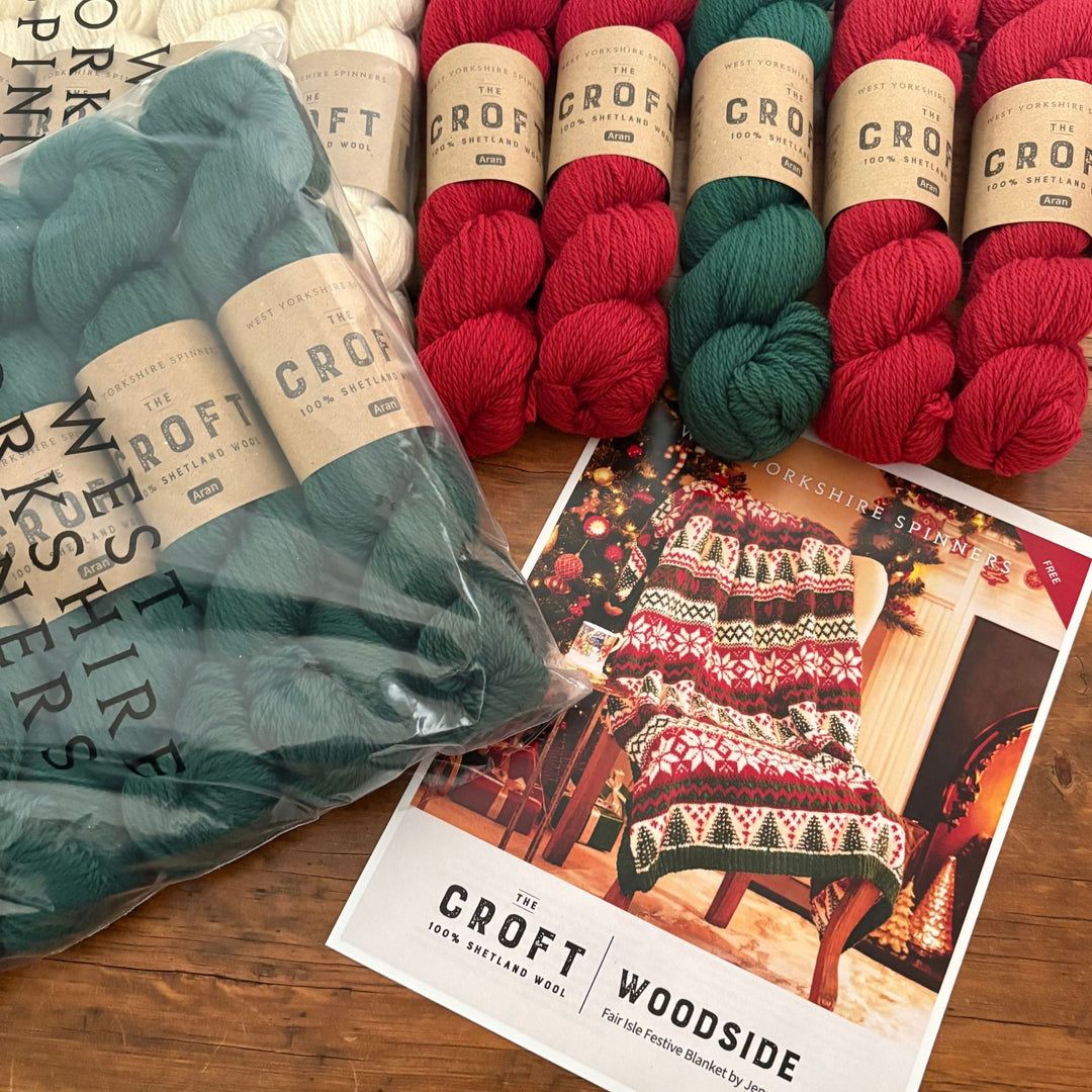 Woodside Blanket Kit by Jenny Watson in The Croft Aran