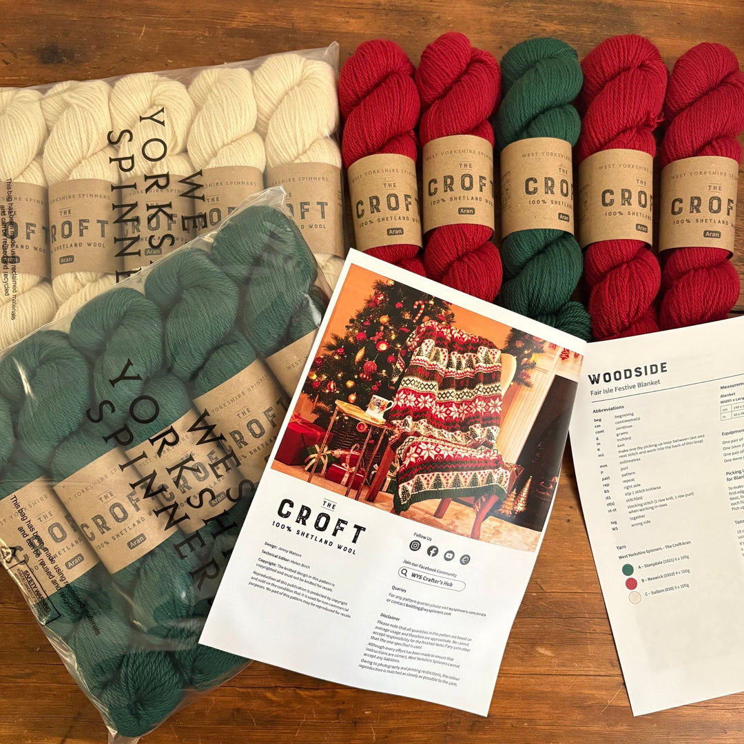 Woodside Blanket Kit by Jenny Watson in The Croft Aran