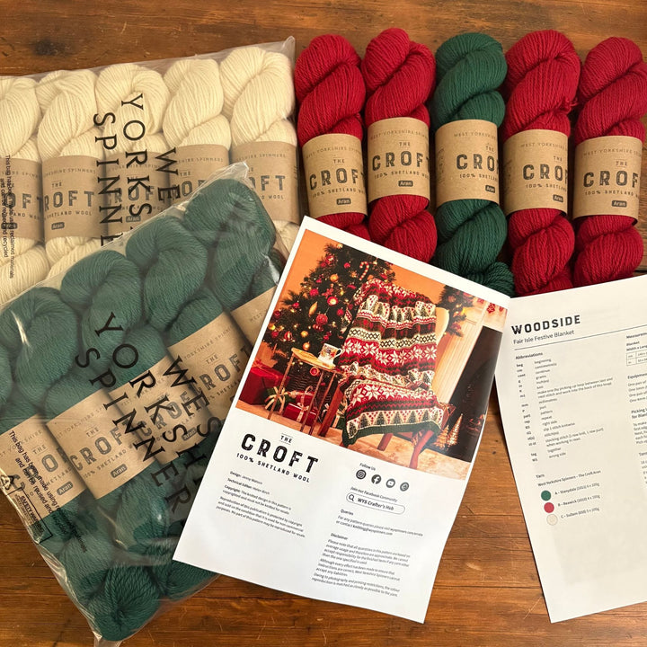 Woodside Blanket Kit by Jenny Watson in The Croft Aran