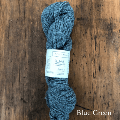 Biches & Bûches Le Petit Lambswool 4-ply yarn in bluish green color