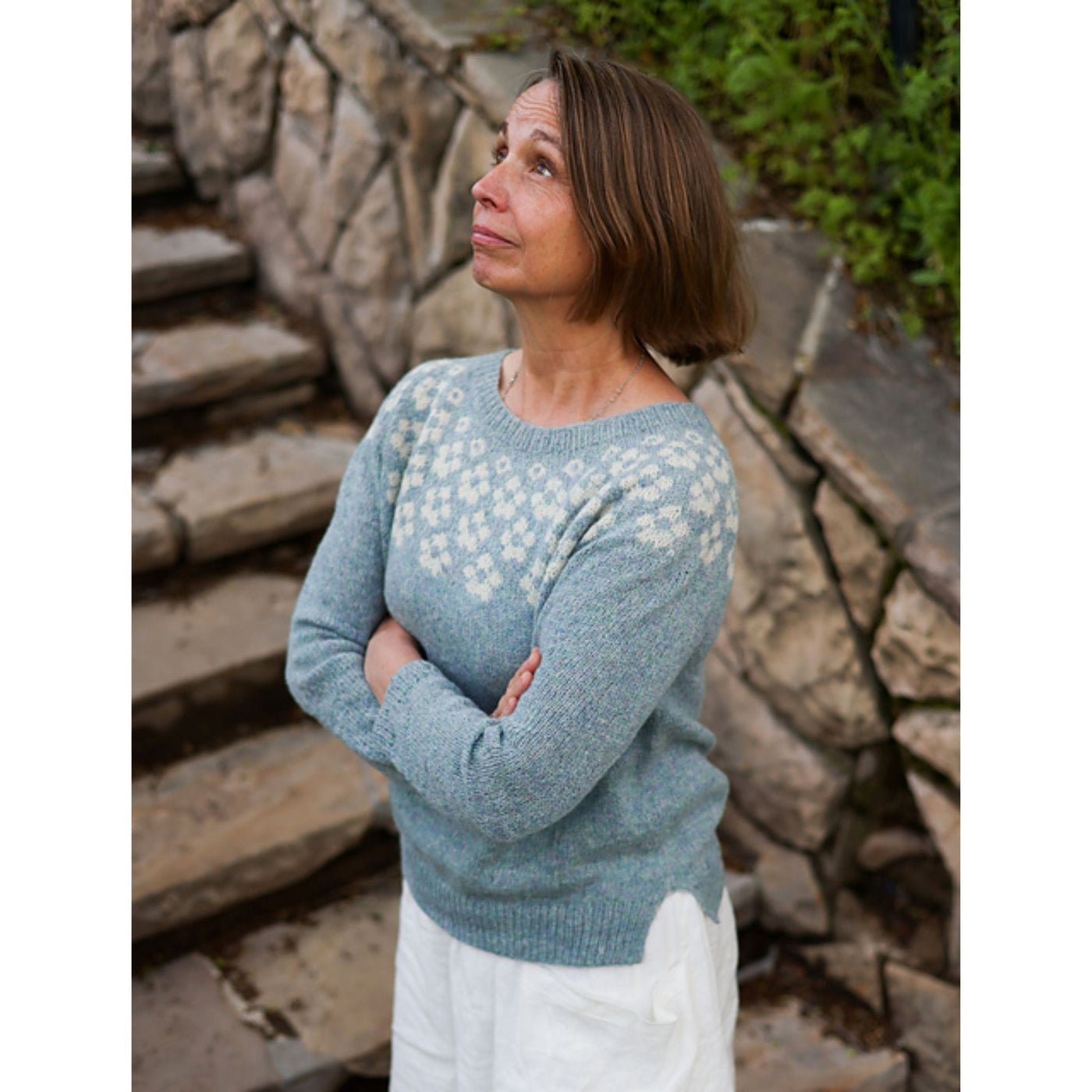 Mattie Pullover Yarn Set in Biches & Bûches Le Petit Lambswool by Kristin Drysdale