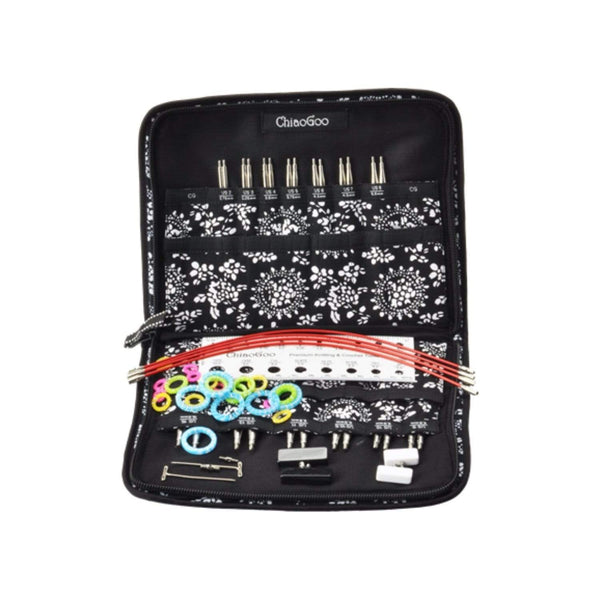 ChiaoGoo Red Lace Twist Tips 2.5mm 3mm Knitting ChiaoGoo 4-Inch Twist Red Lace Interchangeable Tips - 2.5mm & 3mm Knitting Needle Tips Set Chiaogoo Rotary Lace Tips