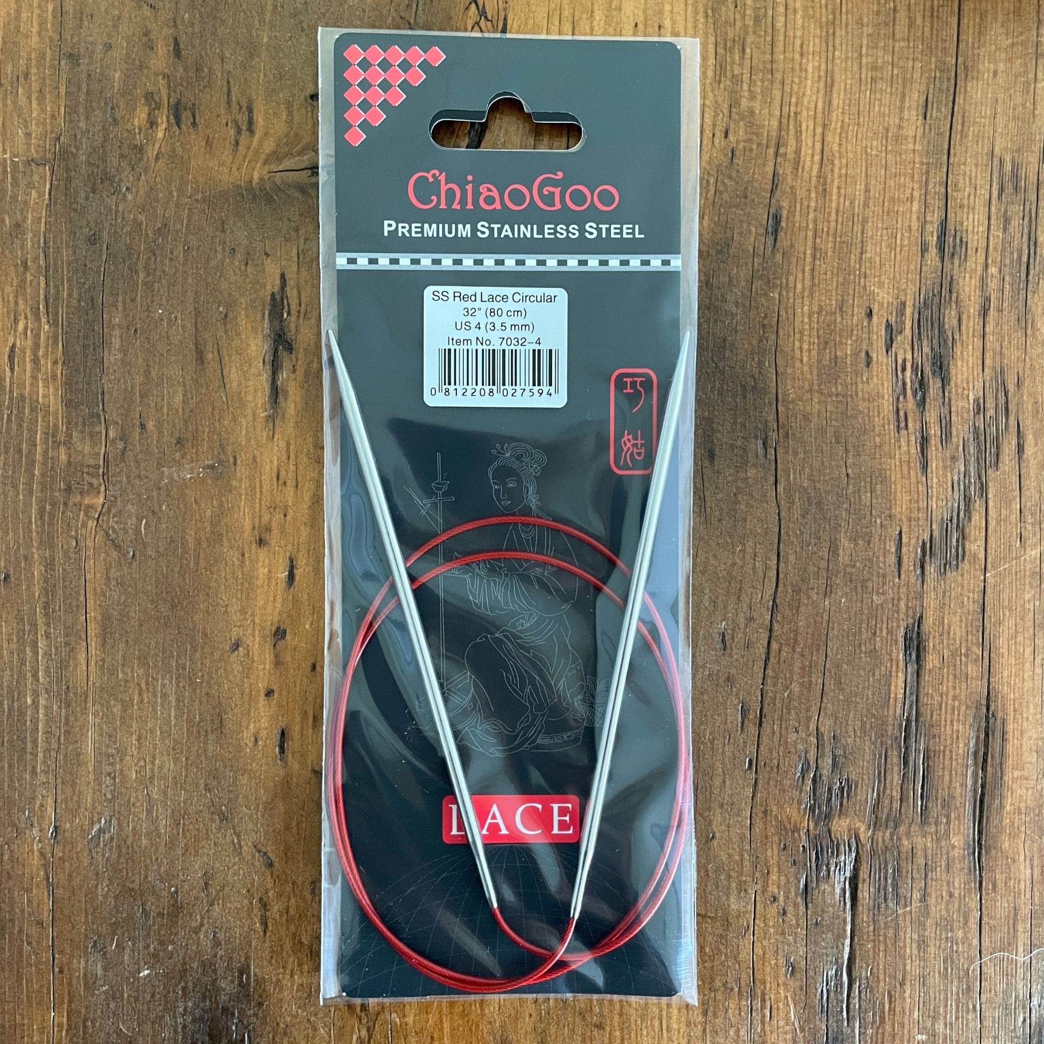 ChiaoGoo Red Circular Knitting Needles 12 inch, Size 4/3.5mm