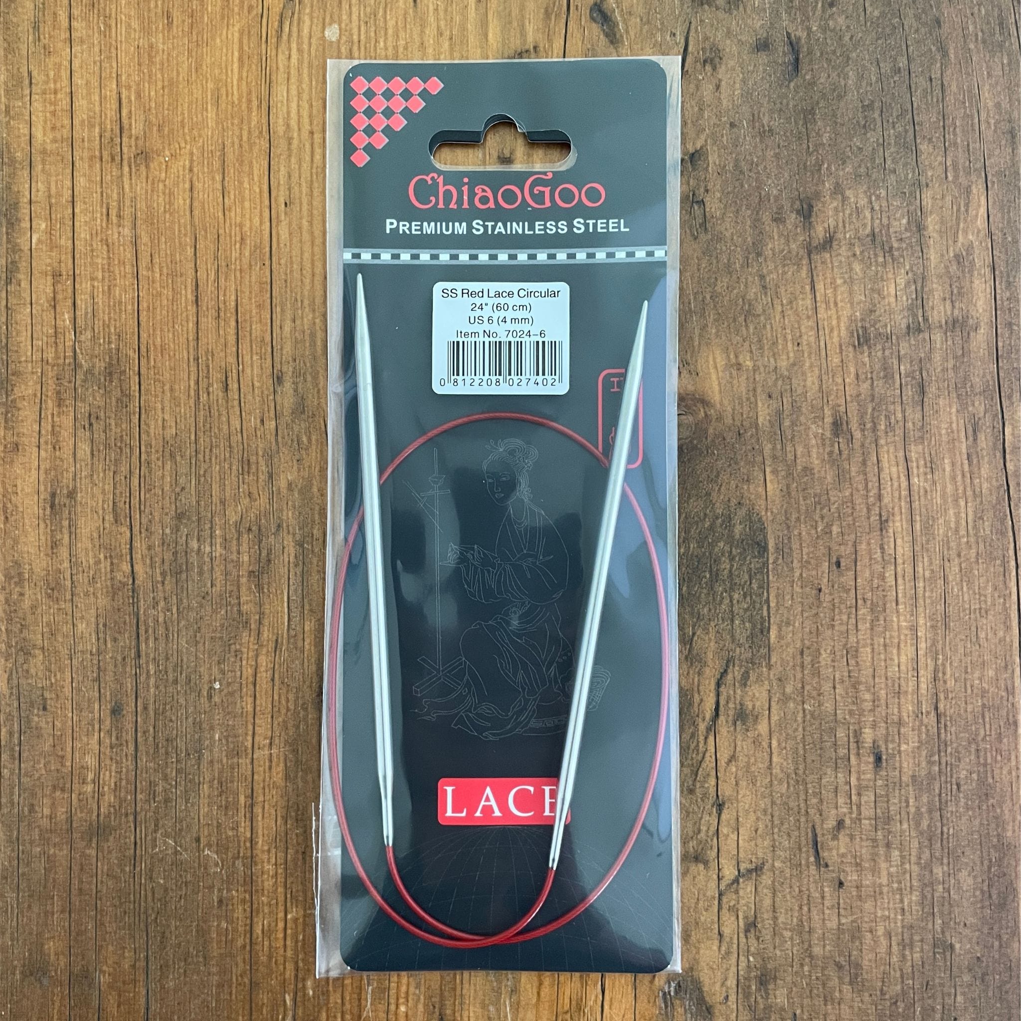 ChiaoGoo Red Circular Knitting Needles 16-Size 6/4mm