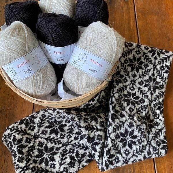2-Color Tapestry Cowl Kit by Corinne Tomlinson in Rauma Finullgarn