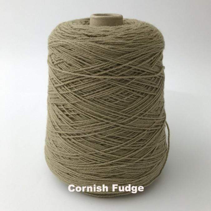 Cone of Frangipani 5-ply Guernsey Wool Yarn in colorway Cornish Fudge.