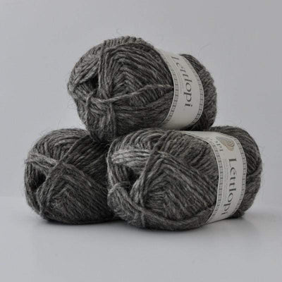 Ball of Lettlopi in colorway 0057 - gray heather.