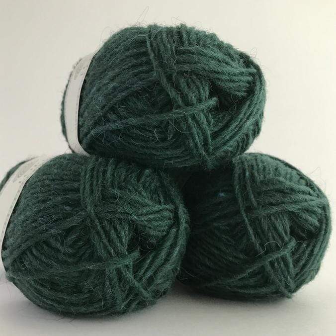 Ball of Lettlopi in colorway 1405 - bottle green.