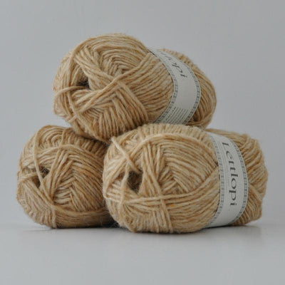 Ball of Lettlopi in colorway 1418 - straw.