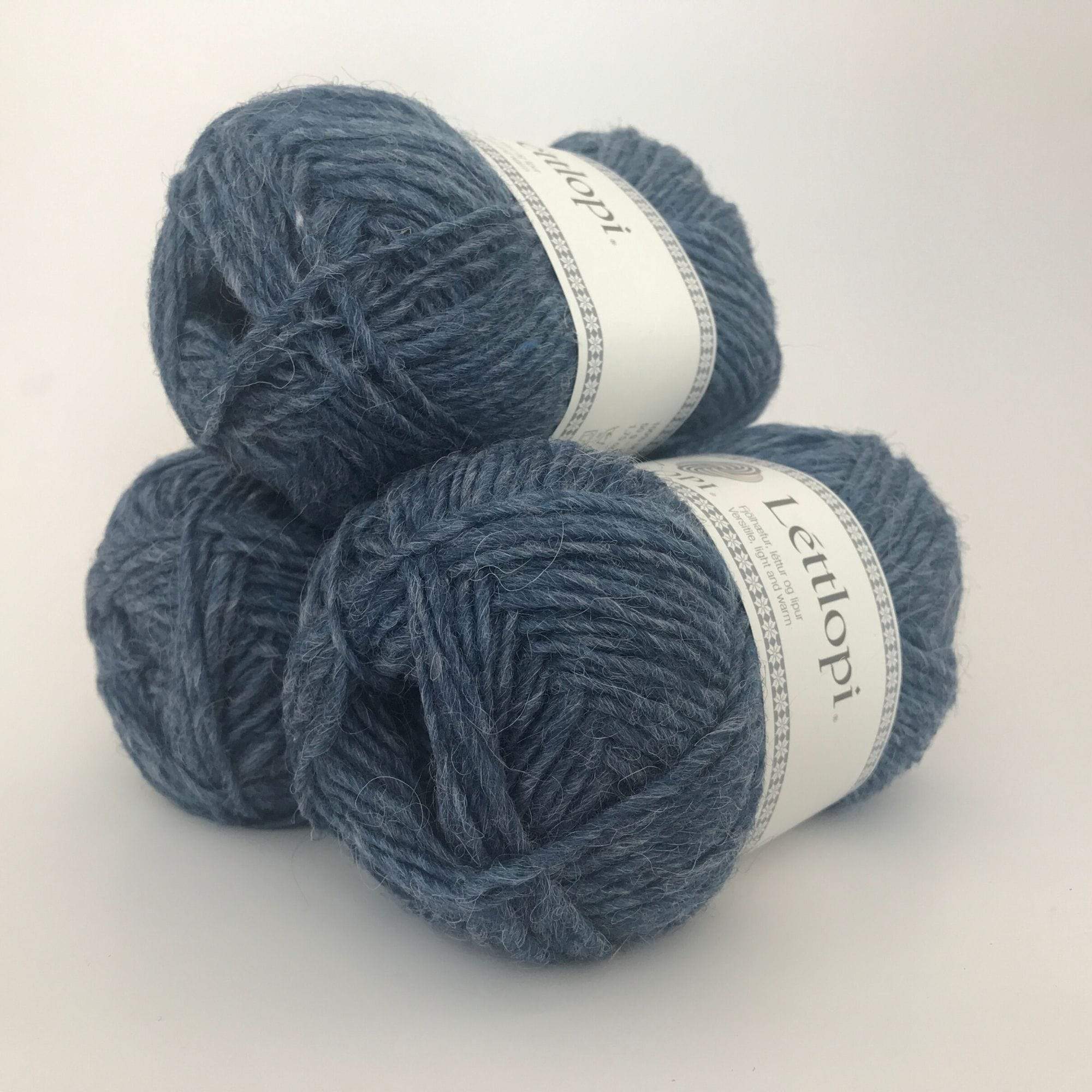 Ball of Lettlopi in colorway 1701 - fjord blue.