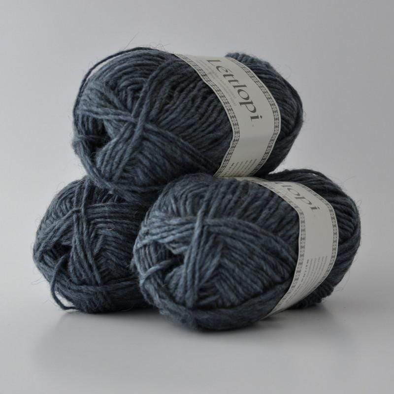 Ball of Lettlopi in colorway 9418 - stone blue heather.