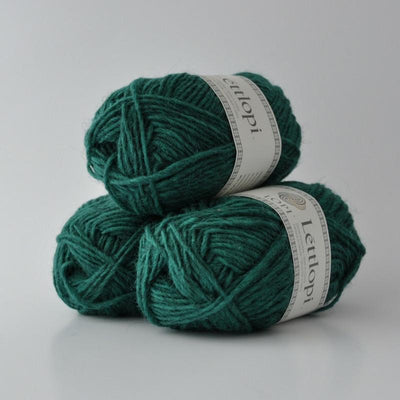 Ball of Lettlopi in colorway 9423 - lagoon heather.