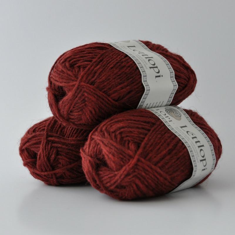 Ball of Lettlopi in colorway 9431 - brick heather.