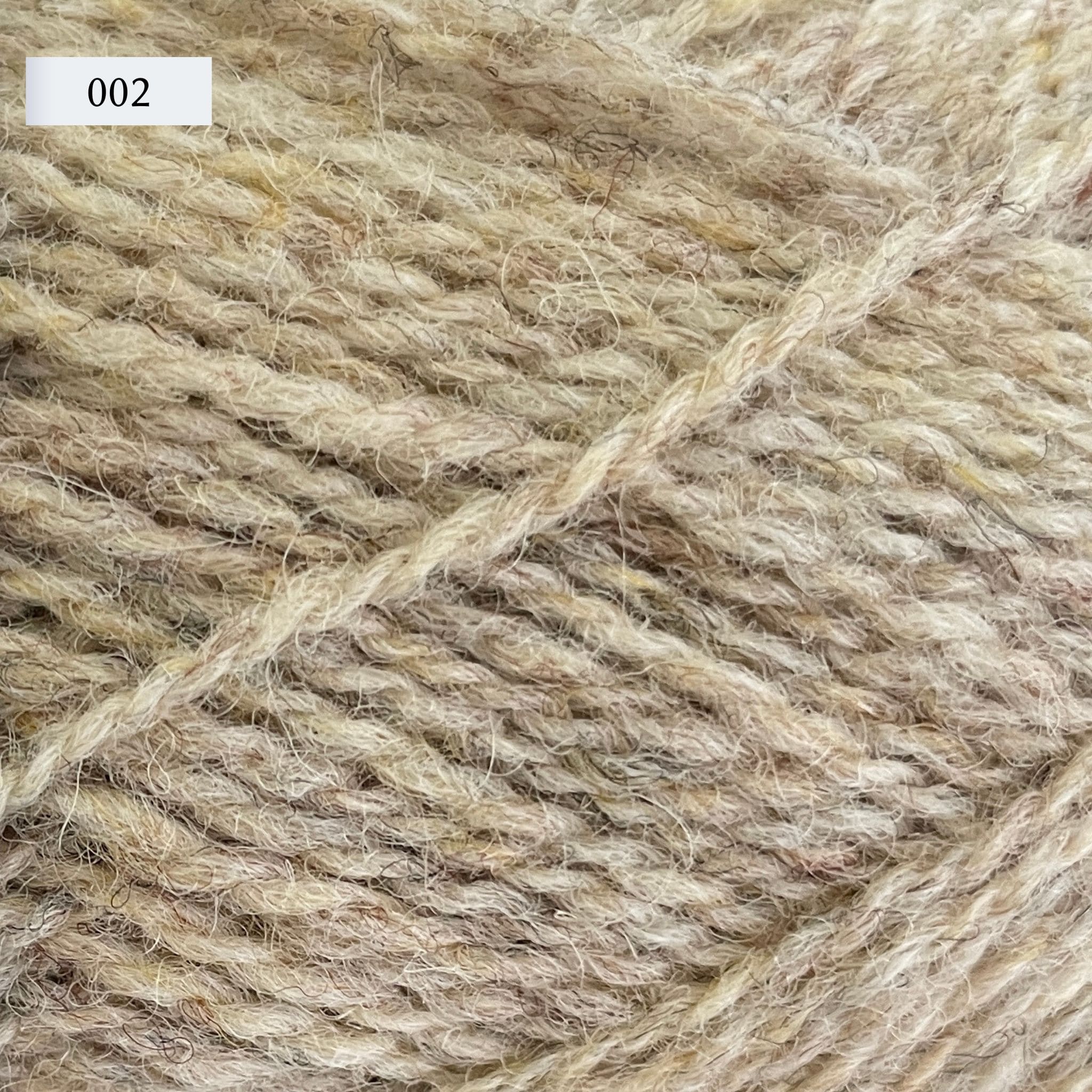 Jamieson & Smith 2ply Jumper Weight, light fingering weight yarn, in color 002, a very light heathered tan