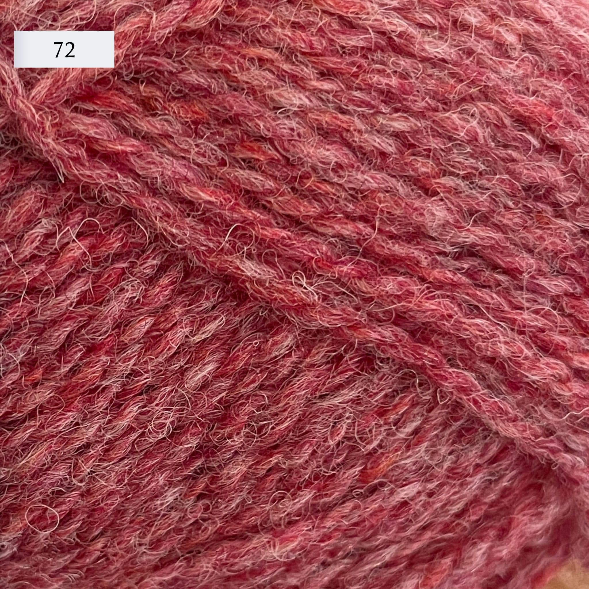 Jamieson & Smith 2ply Jumper Weight, light fingering weight yarn, in color 72, heathered medium red