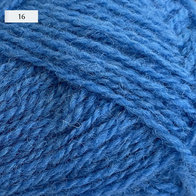 Jamieson & Smith 2ply Jumper Weight, light fingering weight yarn, in color 16, cornflower blue
