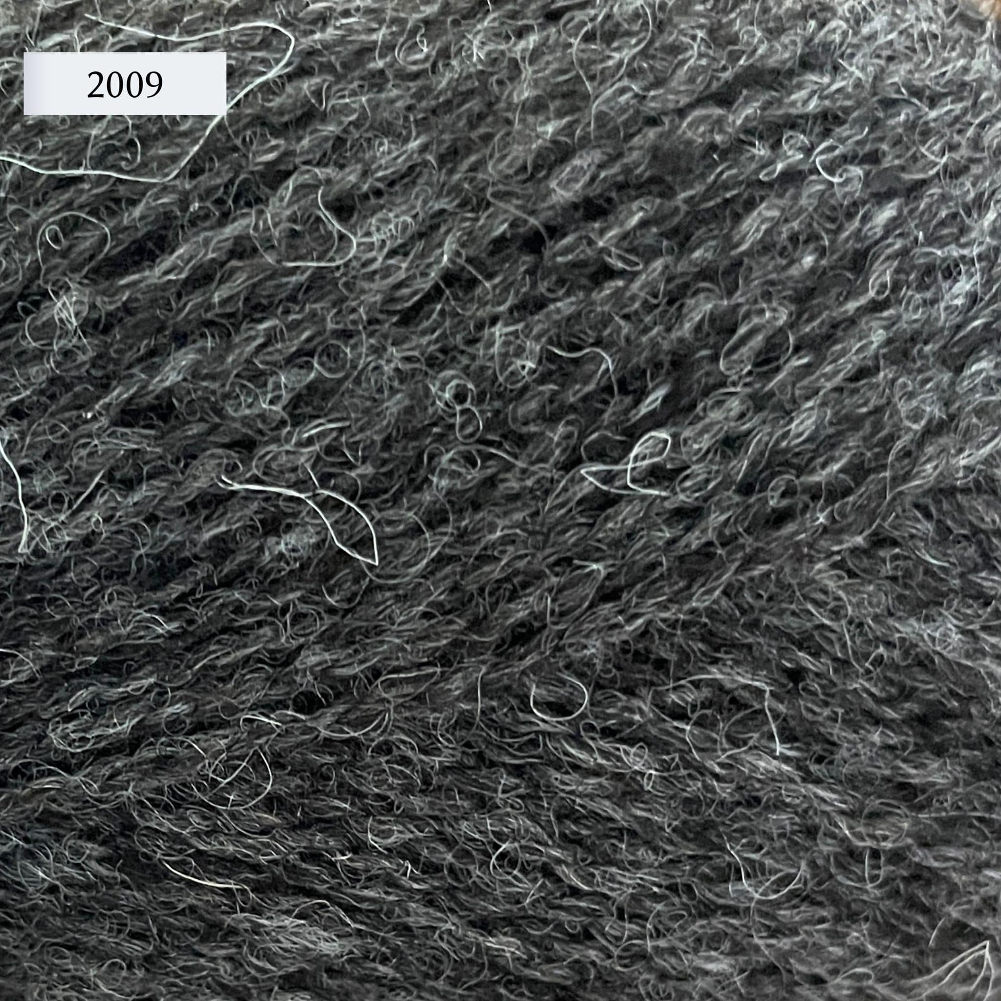 Jamieson & Smith Shetland Supreme, a fingering weight wool yarn, in color 2009, Yuglet, a medium grey