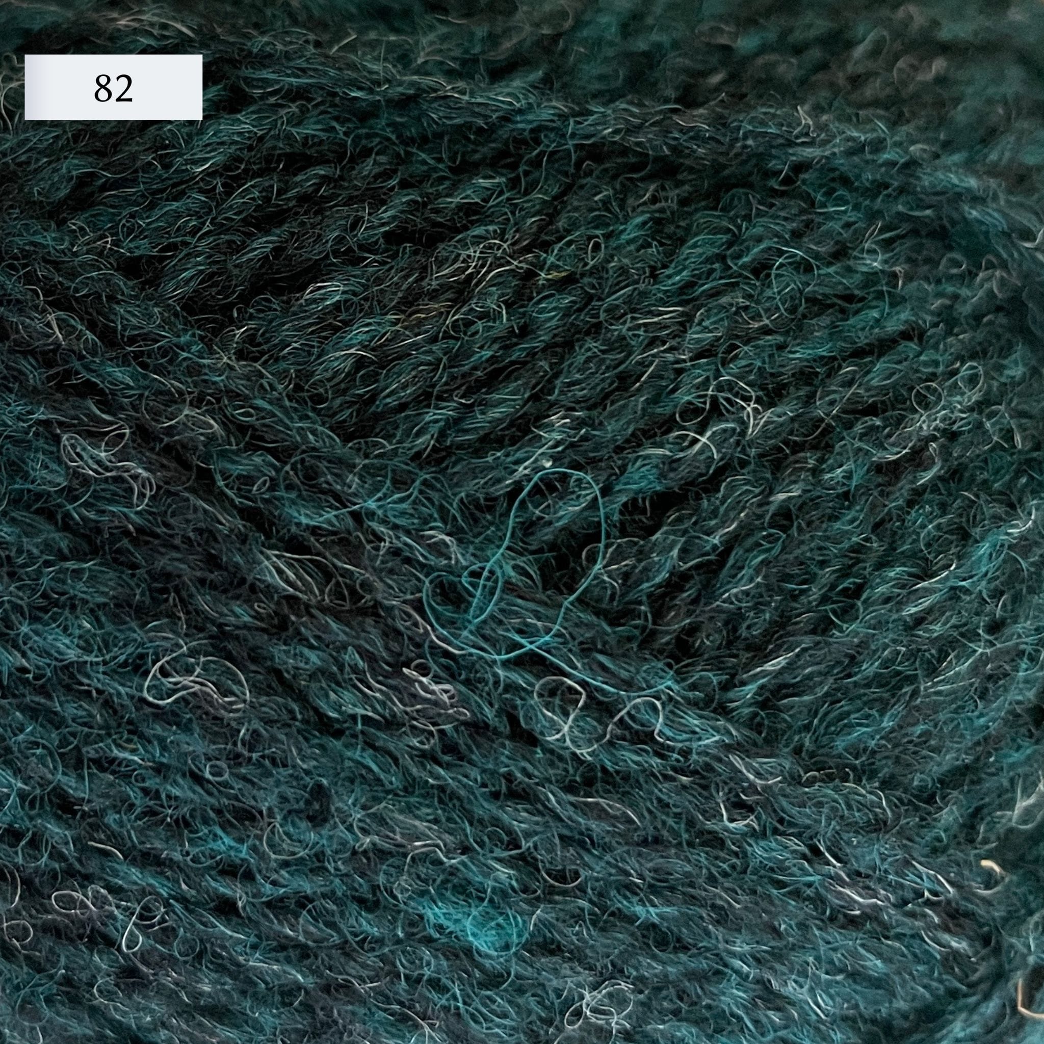 Jamieson & Smith 2ply Jumper Weight, light fingering weight yarn, in color 82, a deep teal
