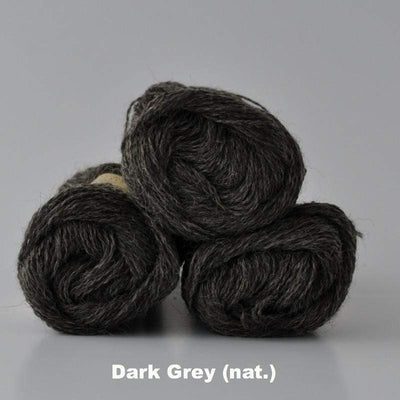 Jamieson & Smith Shetland Heritage Yarn in colorway Dark Grey.