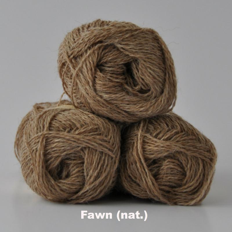 Jamieson & Smith Shetland Heritage Yarn in colorway Fawn.