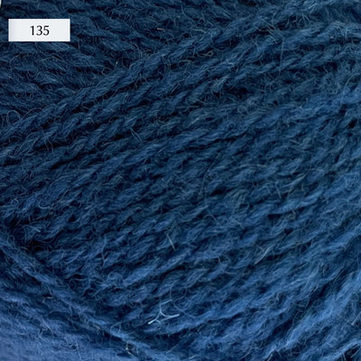 Jamieson & Smith 2ply Jumper Weight, light fingering weight yarn, in color 135, a saturated denim blue