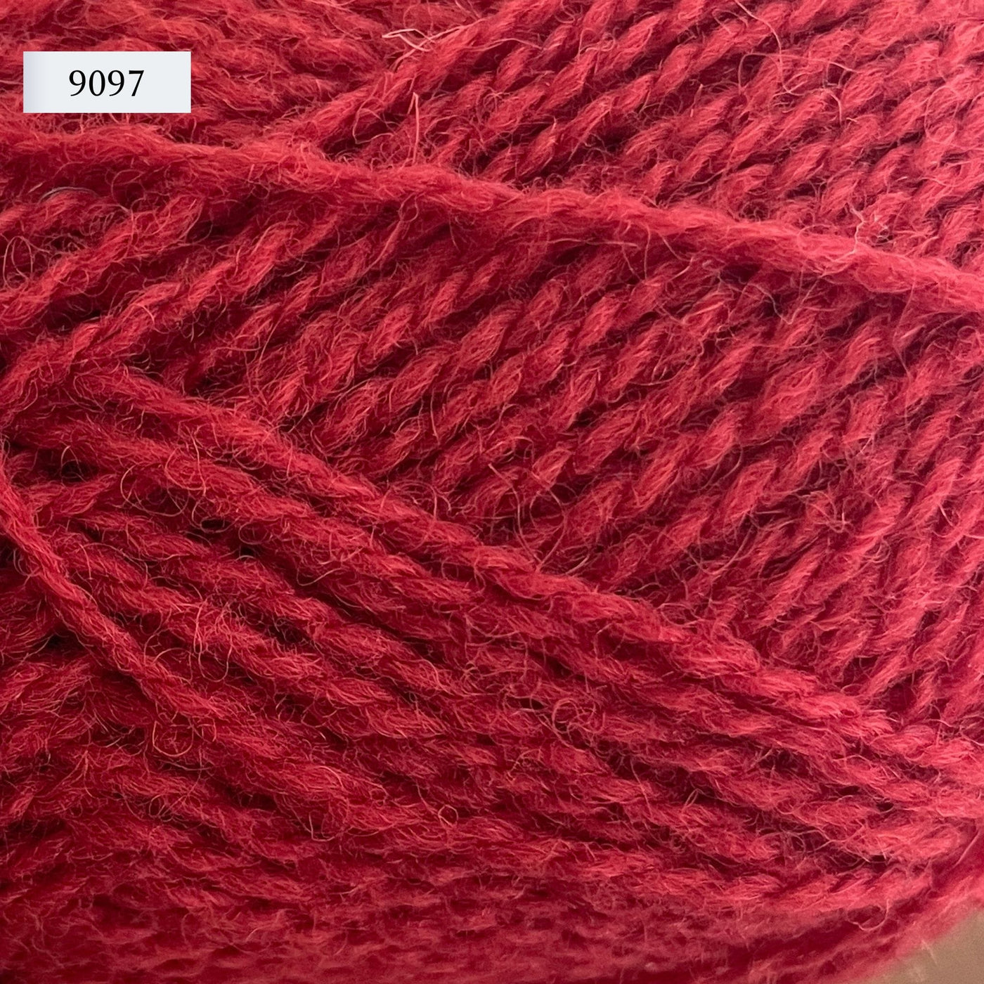 Jamieson & Smith 2ply Jumper Weight, light fingering weight yarn, in color 9097, brick red