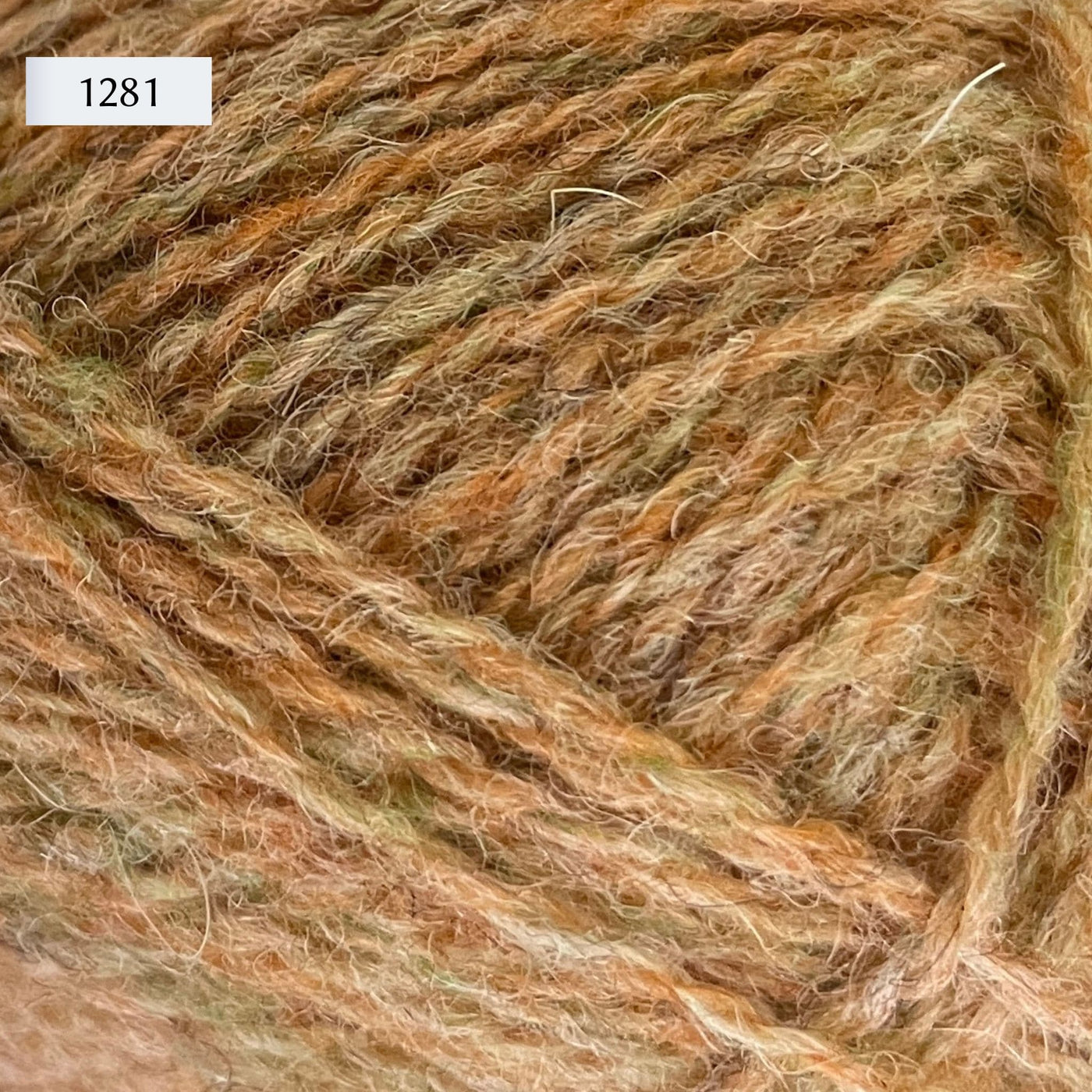 Jamieson & Smith 2ply Jumper Weight, light fingering weight yarn, in color 1281, heathered light earthy orange