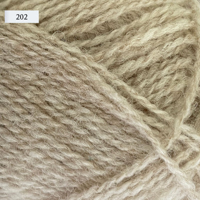 Jamieson & Smith 2ply Jumper Weight, light fingering weight yarn, in color 202, light heathered tan