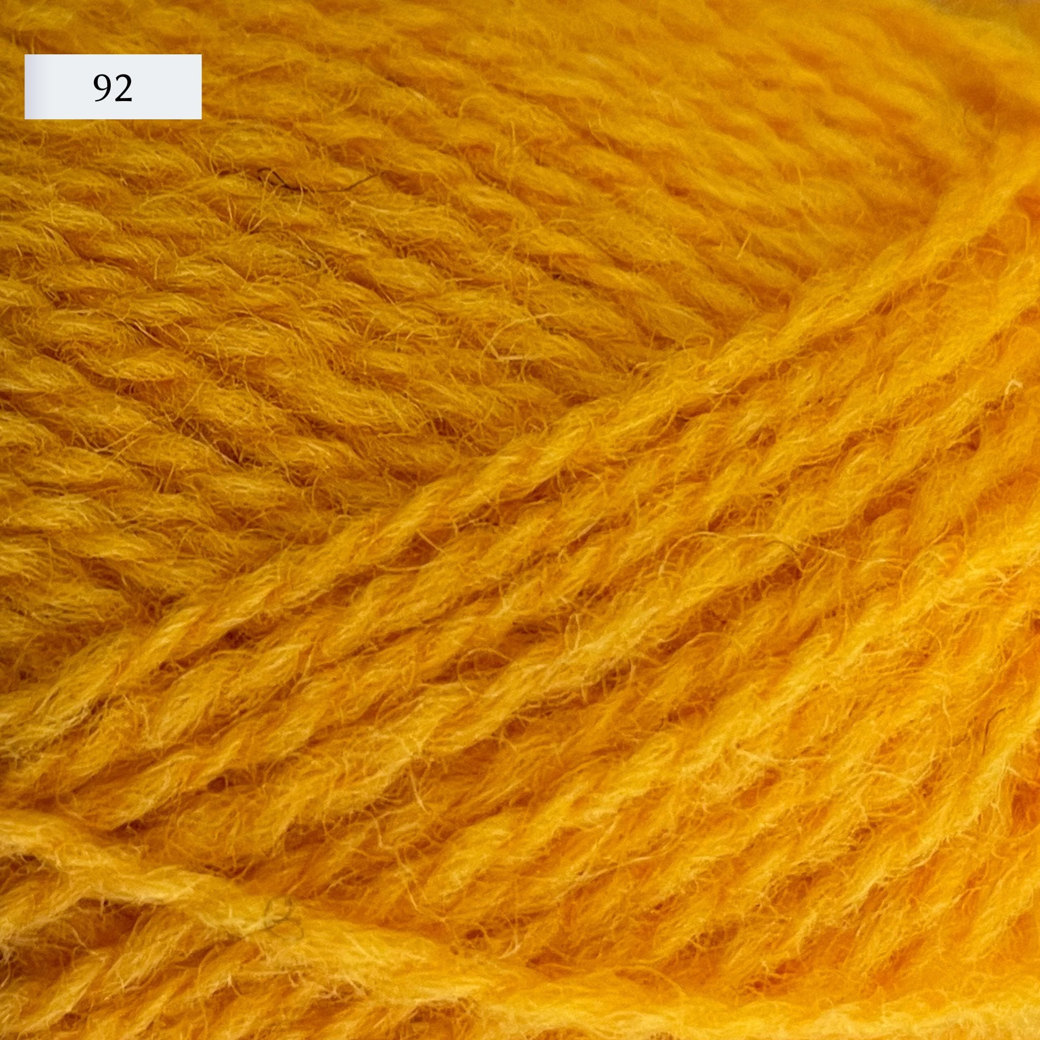 Jamieson & Smith 2ply Jumper Weight, light fingering weight yarn, in color 92, egg yolk yellow