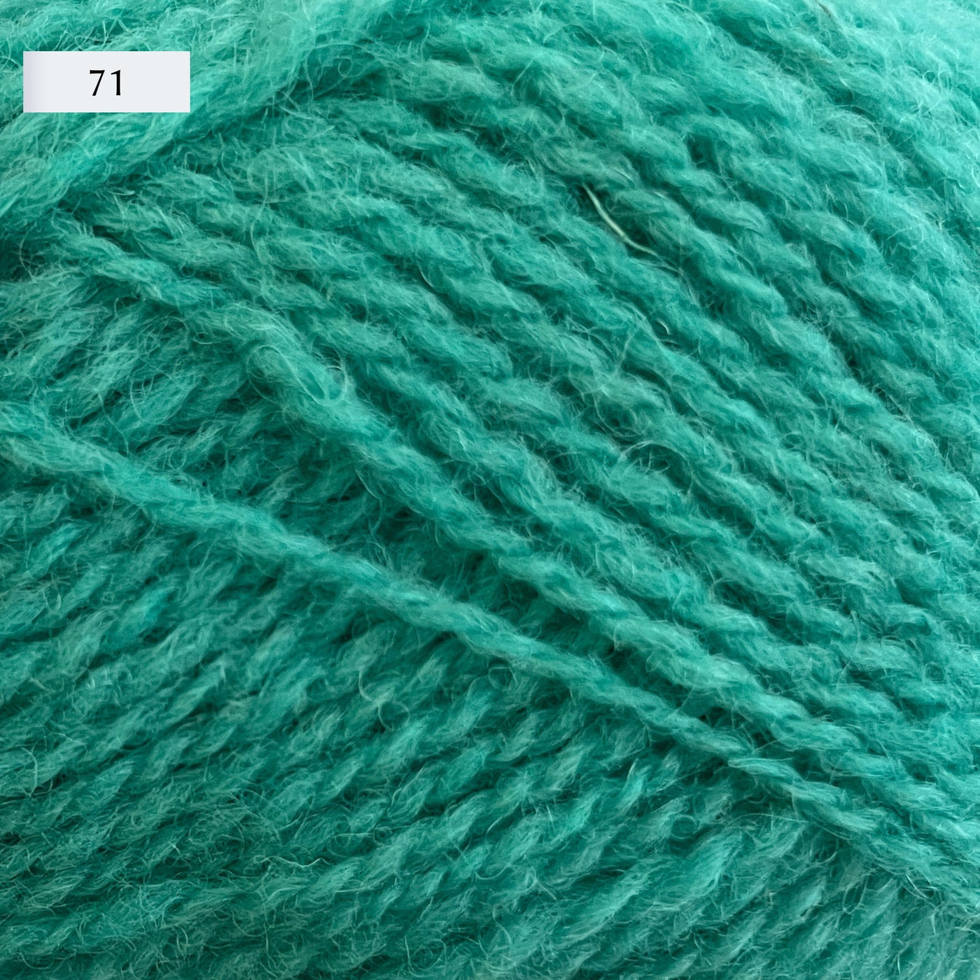 Jamieson & Smith 2ply Jumper Weight, light fingering weight yarn, in color 71, a green-seafoam
