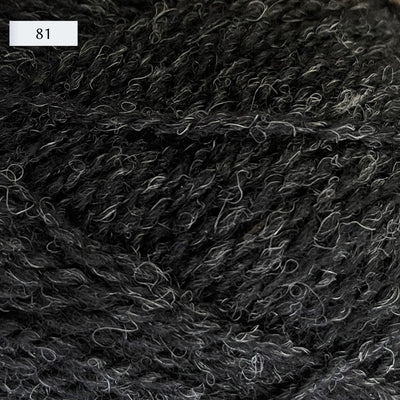 Jamieson & Smith 2ply Jumper Weight, light fingering weight yarn, in color 081, heathered charcoal grey