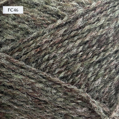 Jamieson & Smith 2ply Jumper Weight, light fingering weight yarn, in color FC46, heathered brown-grey