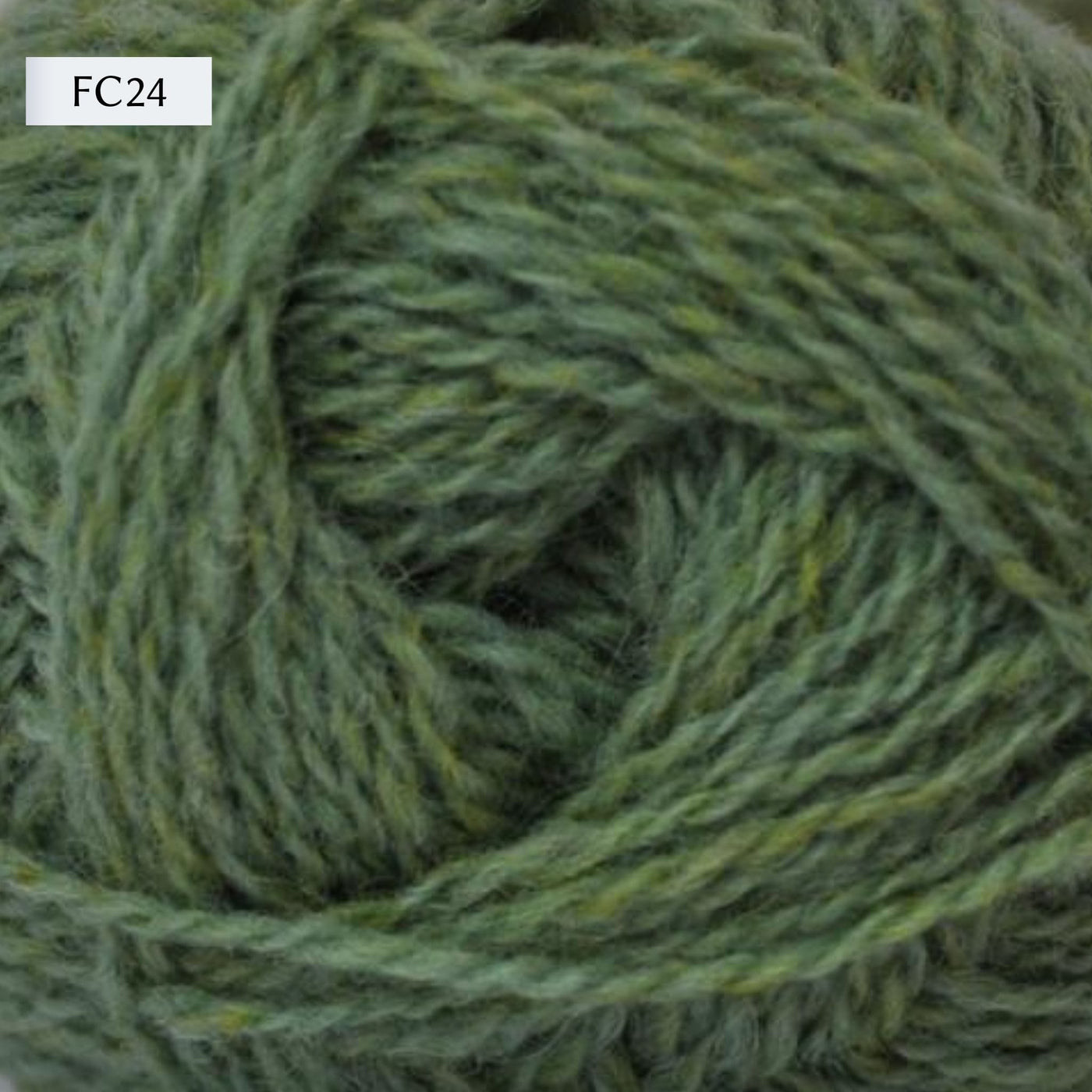 Jamieson & Smith 2ply Jumper Weight, light fingering weight yarn, in color FC24, a muted light green