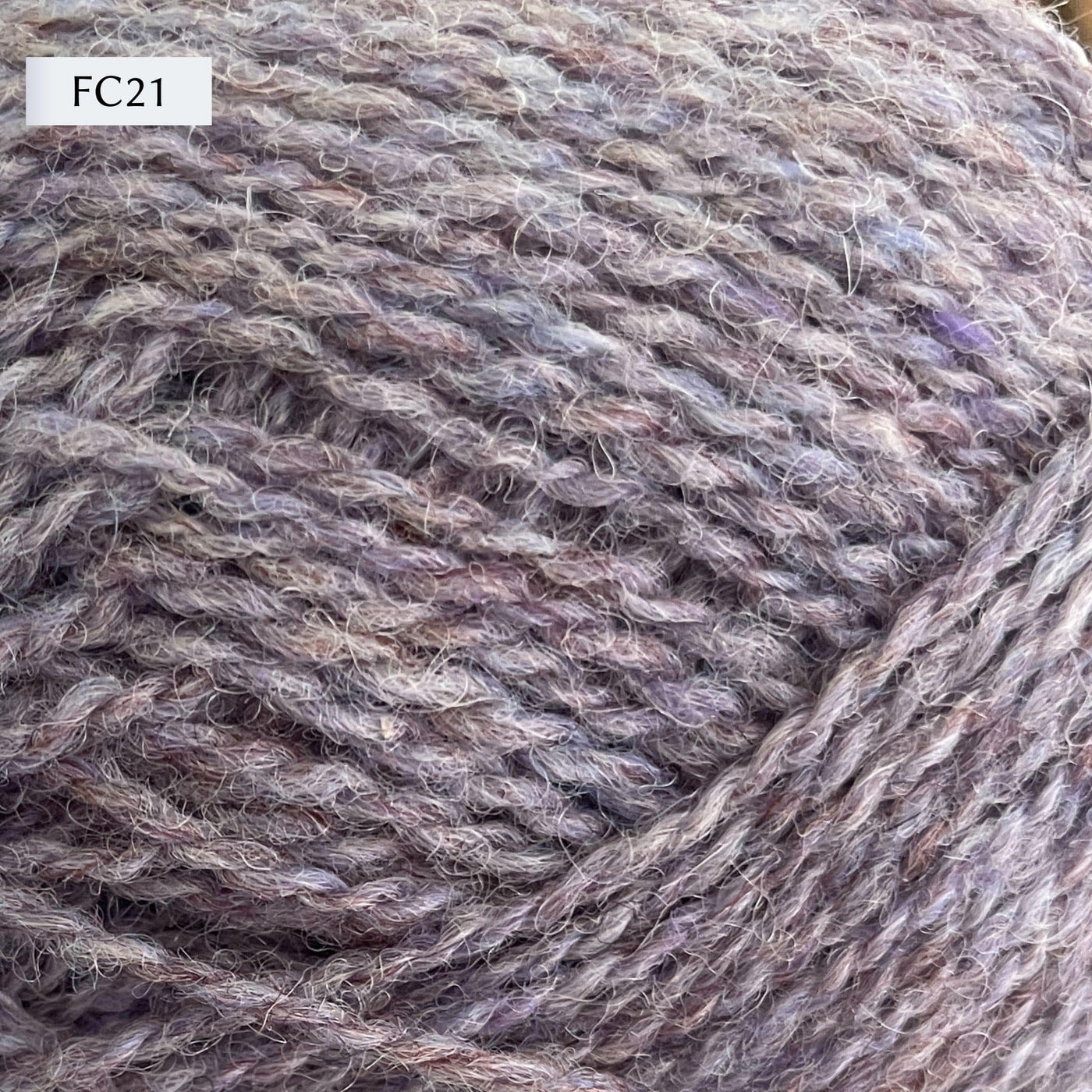 Jamieson & Smith 2ply Jumper Weight, light fingering weight yarn, in color FC21, heathered light lavender
