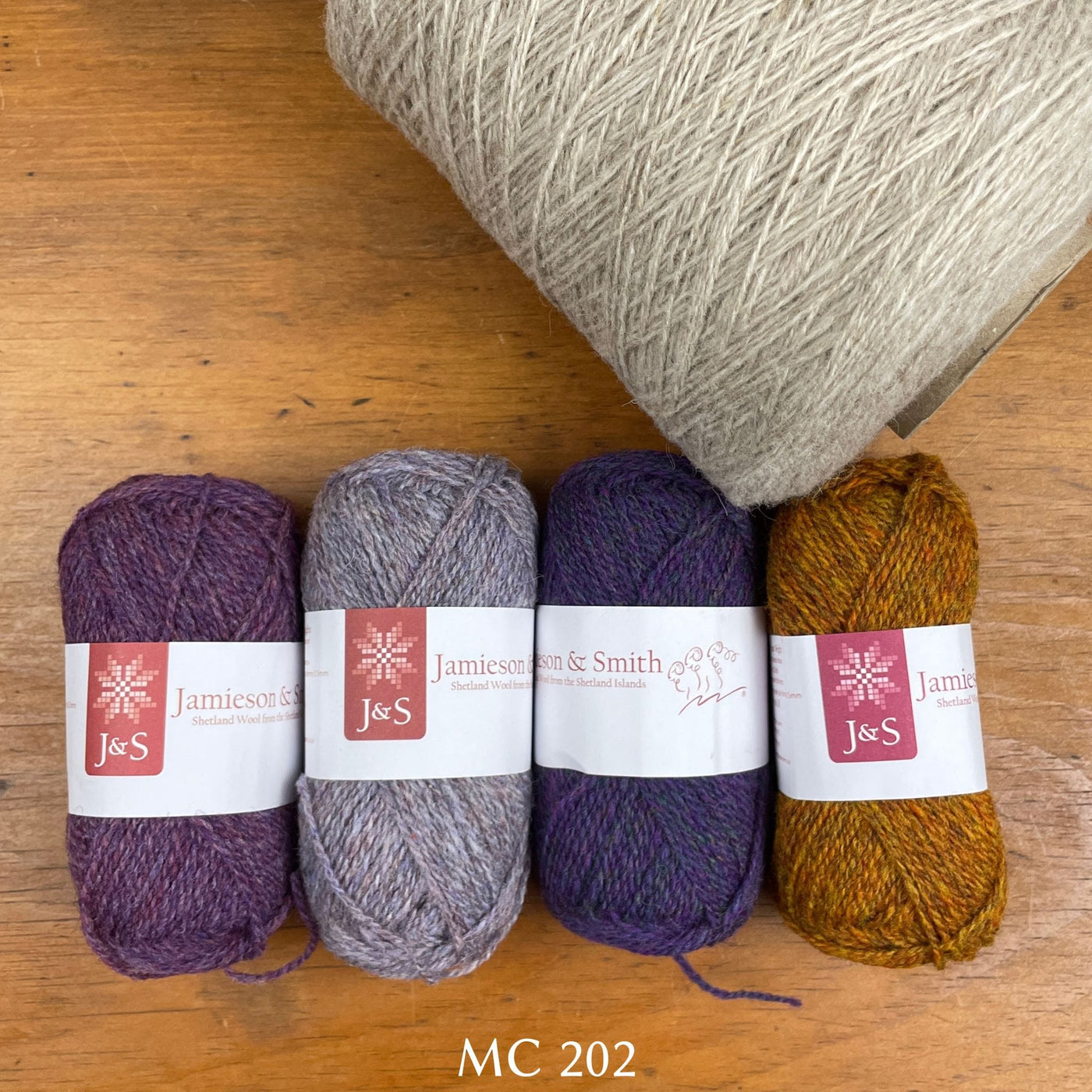 Woolly Thistle Colorways Hansel Hap (Full Version) Yarn Set in J&S 2ply by Gudrun Johnston