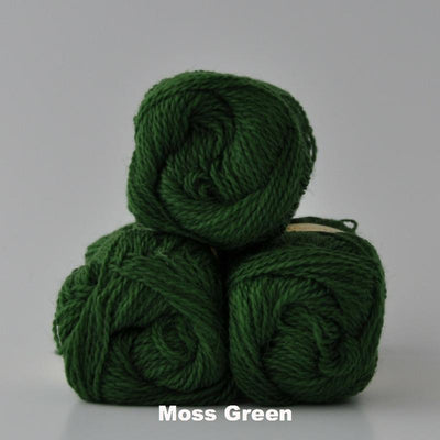 Jamieson & Smith Shetland Heritage Yarn in colorway Moss Green.