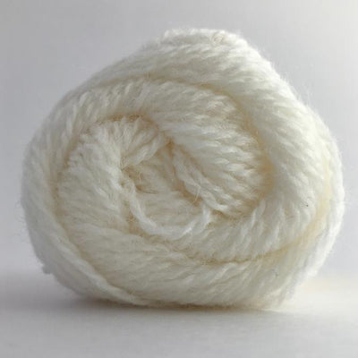 Jamieson & Smith Shetland Heritage Yarn in colorway Optic White.