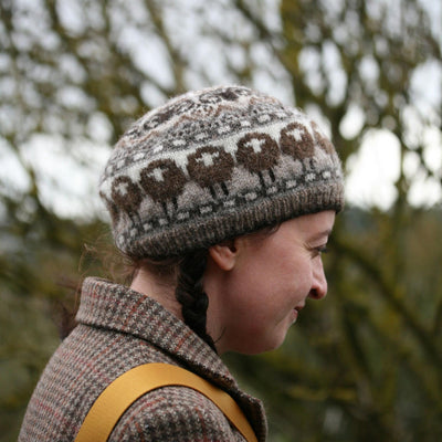 Sheep Heid Hat Yarn Set In J&S Shetland Supreme by Kate Davies
