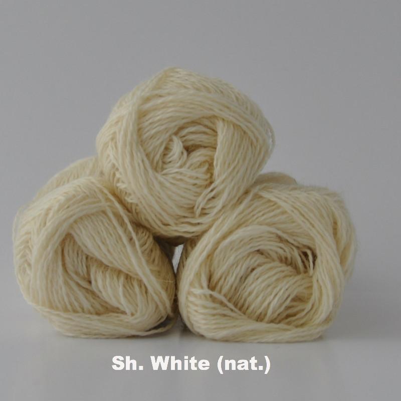 Jamieson & Smith Shetland Heritage Yarn in colorway Sh. White.