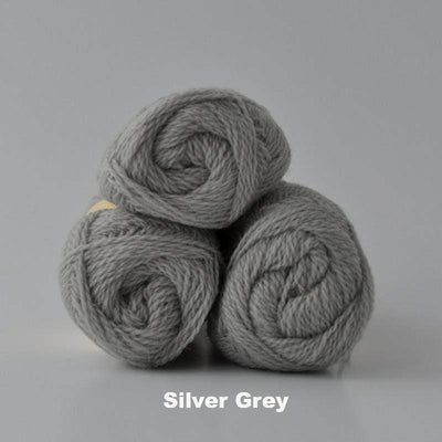 Jamieson & Smith Shetland Heritage Yarn in colorway Silver Grey.