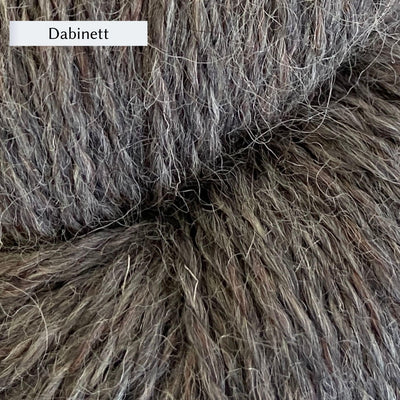 John Arbon Appledore DK, a DK weight British yarn, in color Dabinett, a mid-tone heathered grey