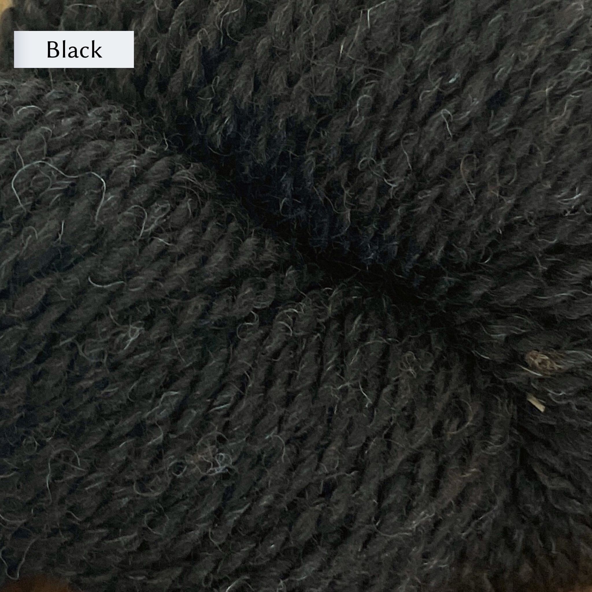 Junction Fiber Mill Farm Fresh yarn, DK weight, in color Black