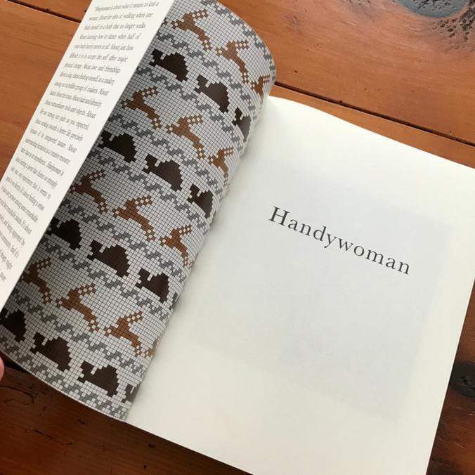 Inside front cover of Handywoman. Features graph pattern of tortoise and hare.