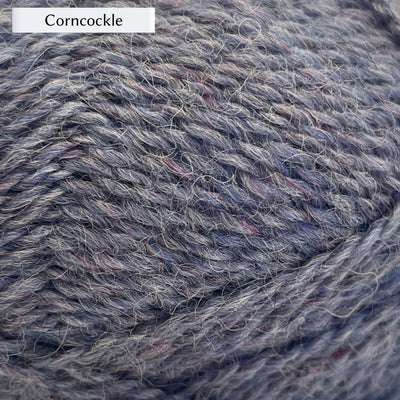 Marie Wallin's British Breeds yarn, a fingering weight, in color Corncockle, a light cornflower blue